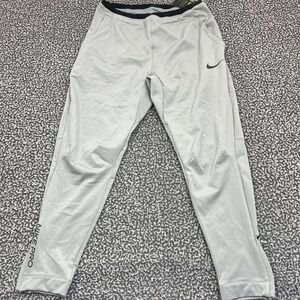 Nike Track Pants Men Large Gray Standard Fit‎ Zipper Adult Outdoor 32x30 New L